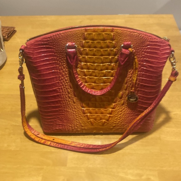 Brahmin Large Duxberry Satchel. Passion Fruit Melbourne. Orig. dust bag. 14x12x5 - Picture 2 of 13